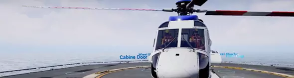 VR helicopter training game